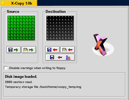 X-Copy BeOS screenshot